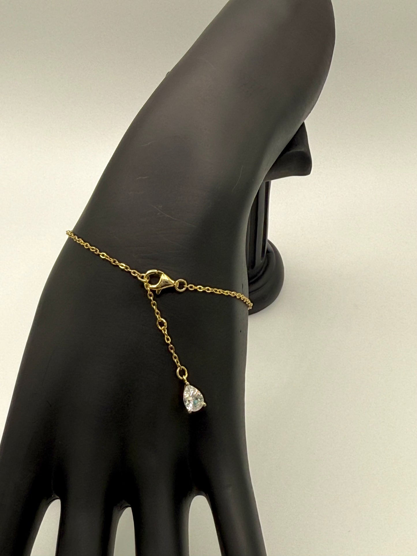Bracelet Femme en Argent 925 Plaqué Or 18K – Breloques Papillons & Zircons Étincelants