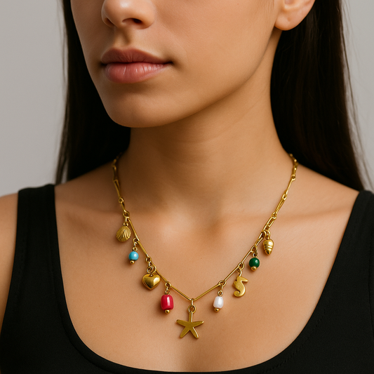 Collier Femme Charms Marins – Acier Inoxydable Sans Nickel