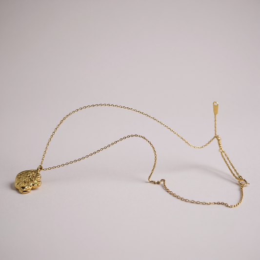 Collier en argent 925 – Plaqué or 18 k – Pendentif élégant