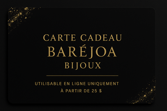 Carte Cadeau Baréjoa Bijoux – L’élégance à offrir